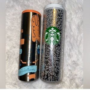 Starbucks Tumblers - Texas & Silver Sparkle - New
